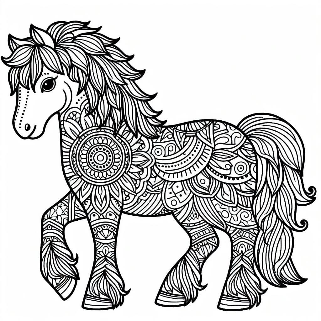 Mandalas Cheval 19